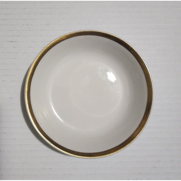 (2) Antique Tressemann Vogt T &V Limoges Porcelain Bowls White Gold Trim 5.25" - Picture 3 of 7
